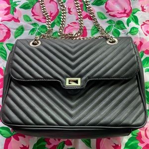 Faux Leather Quilted Handbag